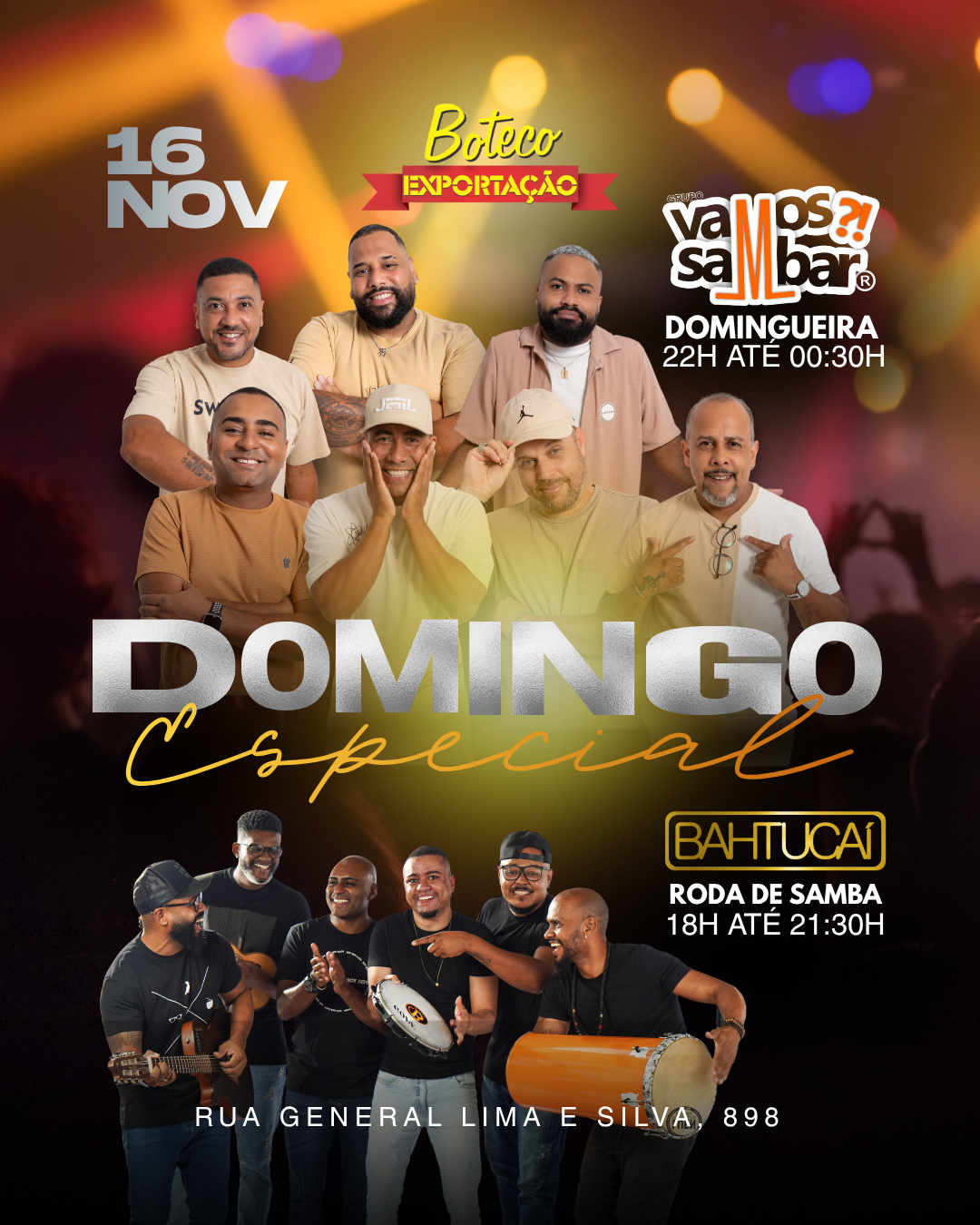 16/11 - Roda de Samba Bahtucaí / Vamos Sambar